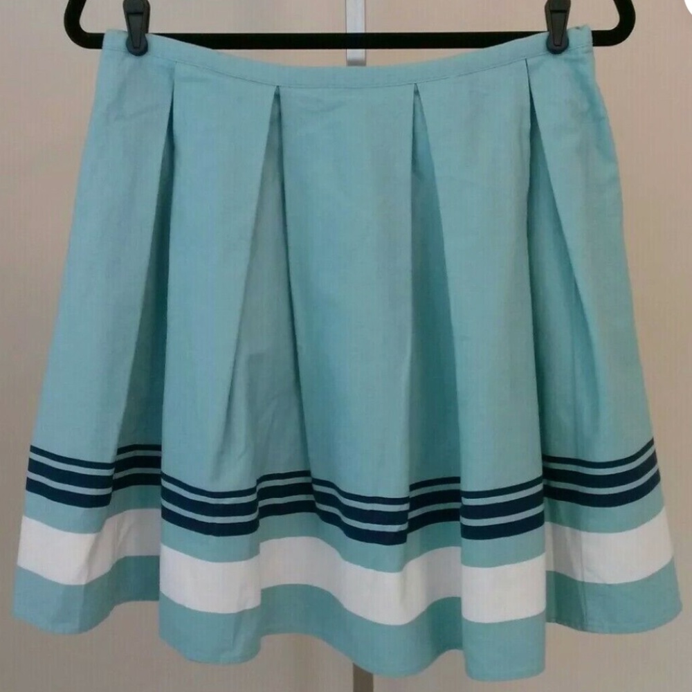 NWT | Jason Wu for Target Blue Striped Pleated A-Line Skirt - Size 14